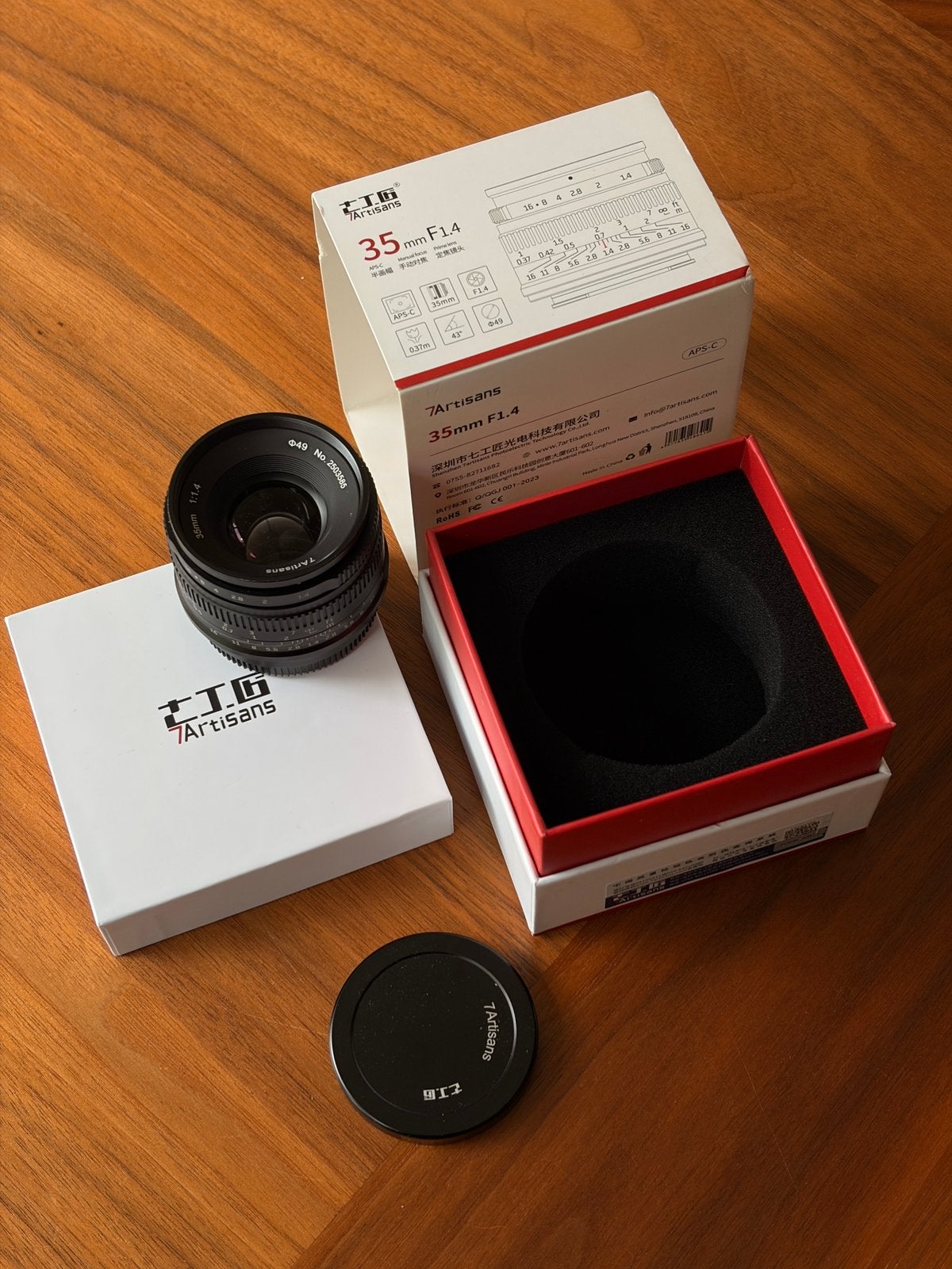7artisans 35mm f1.4 fuji X mount, Ophalen of Verzenden, Zo goed als nieuw, Standaardlens