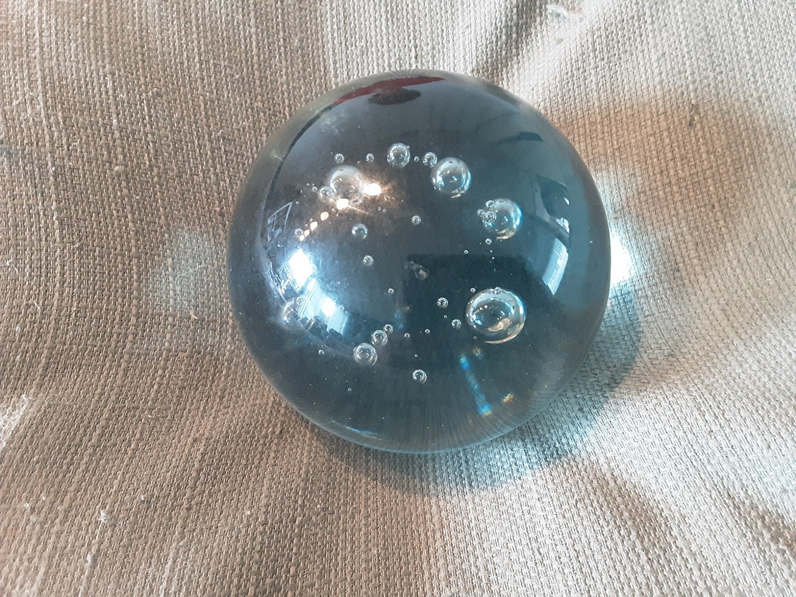Vintage Presse papier met Bellen -  Bohemia Glass, Antiek en Kunst, Ophalen of Verzenden