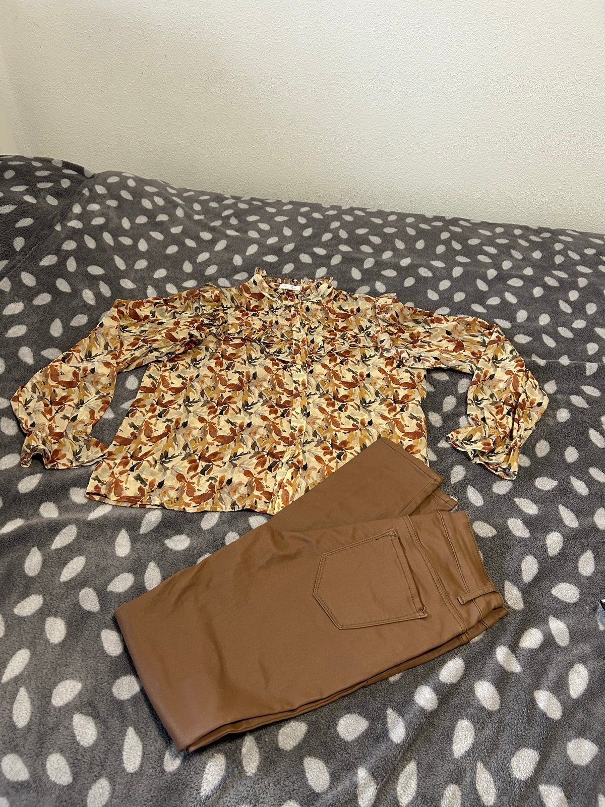 Leuke set S/M, Bruin, Ophalen of Verzenden, Zo goed als nieuw, Maat 36 (S)