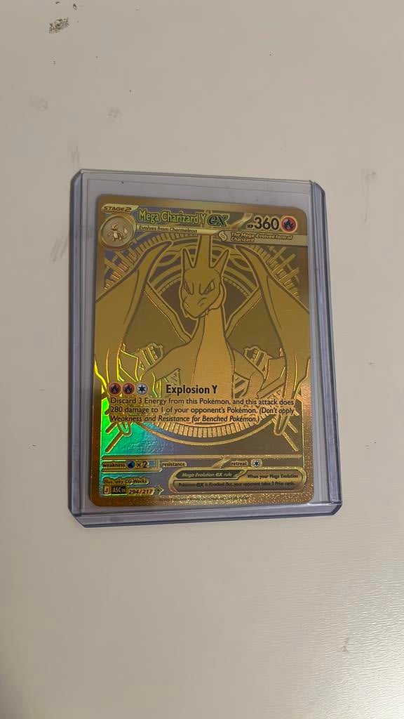 Mega charizard ex 294/217, Ophalen, Zo goed als nieuw, Losse kaart