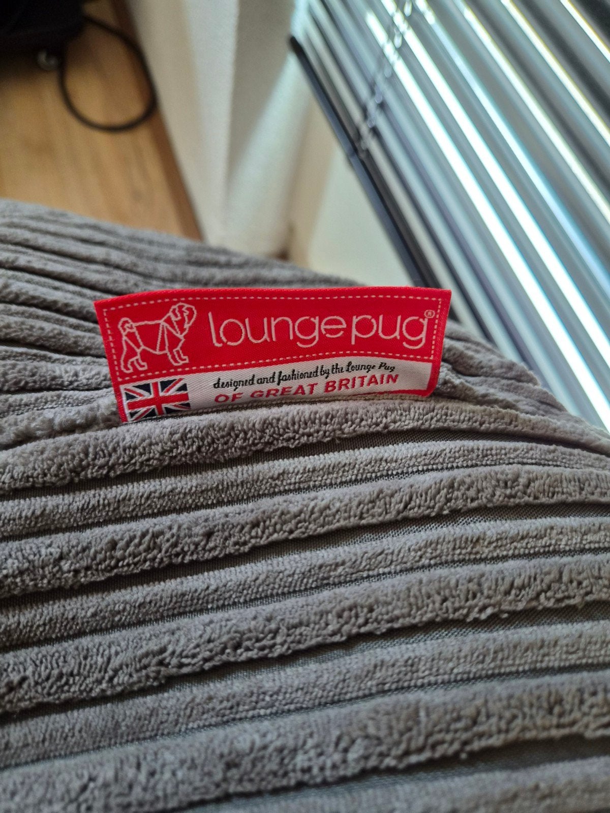 Lounge Pug Zitzakbank Bubble Corduroy Graphite Grijs, Ophalen, Nieuw, Grijs, Zitzak