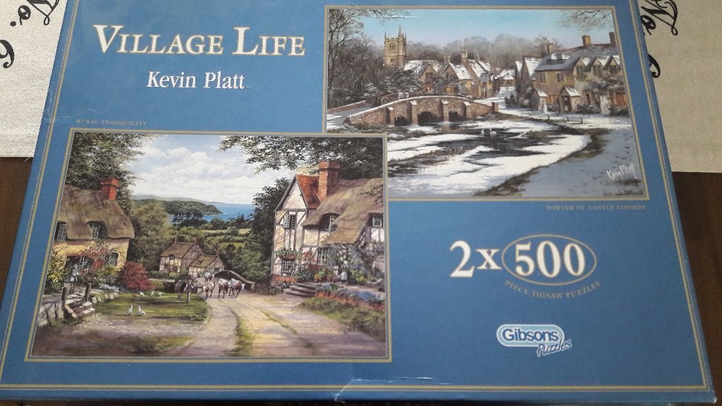 Gibson puzzel Village Life, Ophalen of Verzenden, 500 t/m 1500 stukjes, Zo goed als nieuw, Legpuzzel