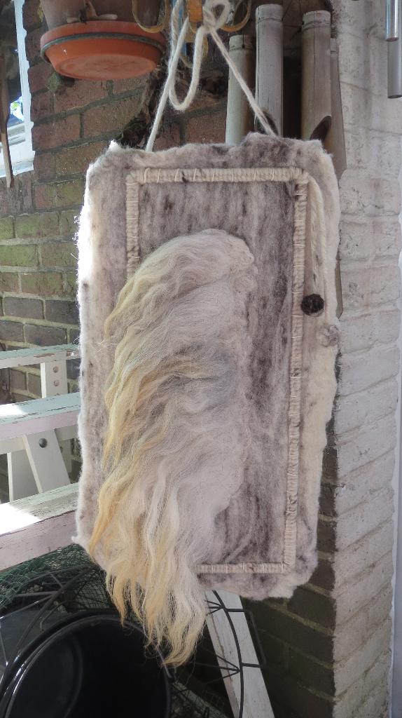 wol, wanddecoratie, gevilte Schoonebeker, engel-vleugel, Huis en Inrichting, Woonaccessoires | Wanddecoraties, Nieuw, Wandkleed