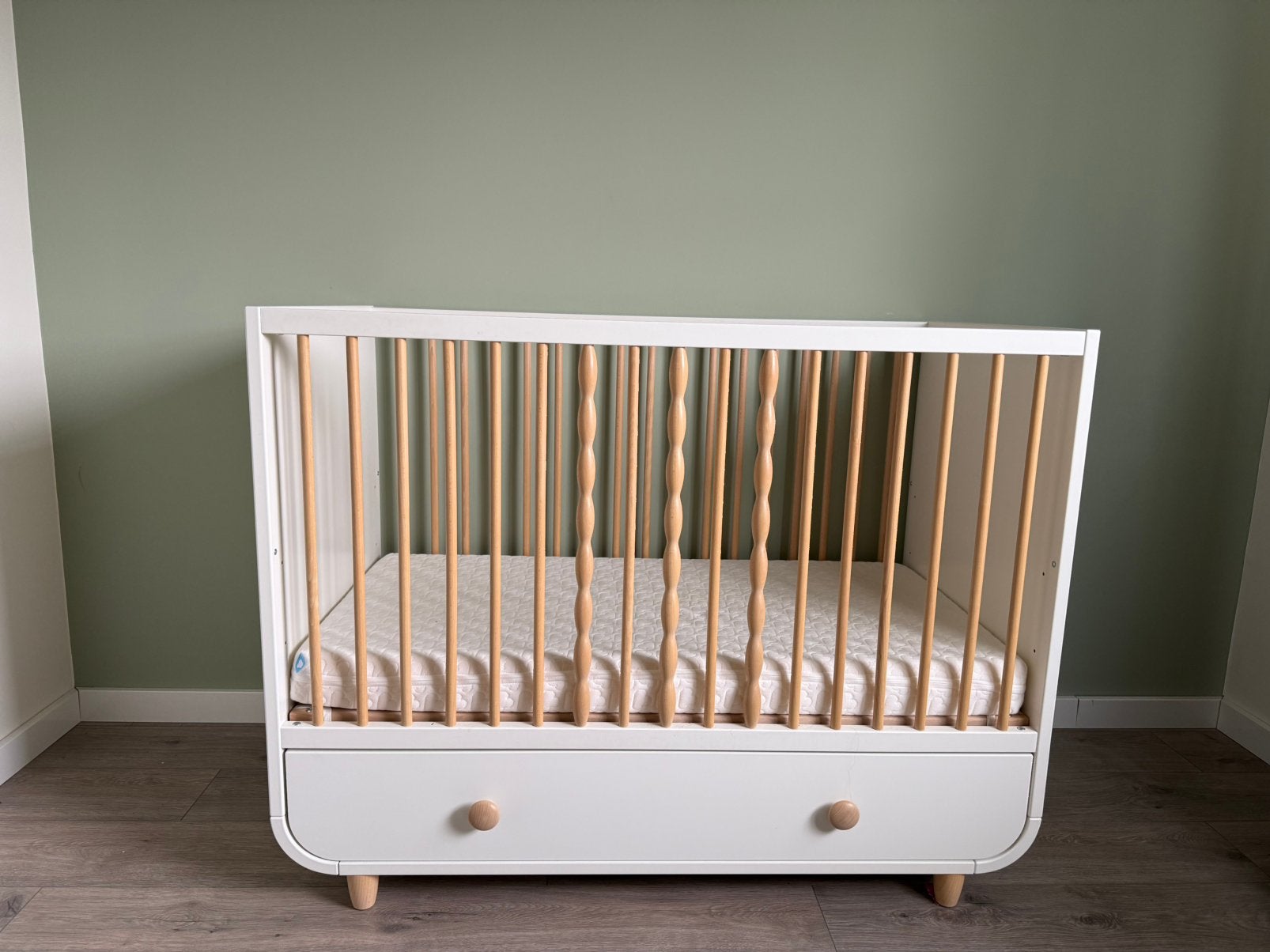 Ikea Myllra ledikant met lade + aerosleep matras, Ophalen, Zo goed als nieuw, Ledikant