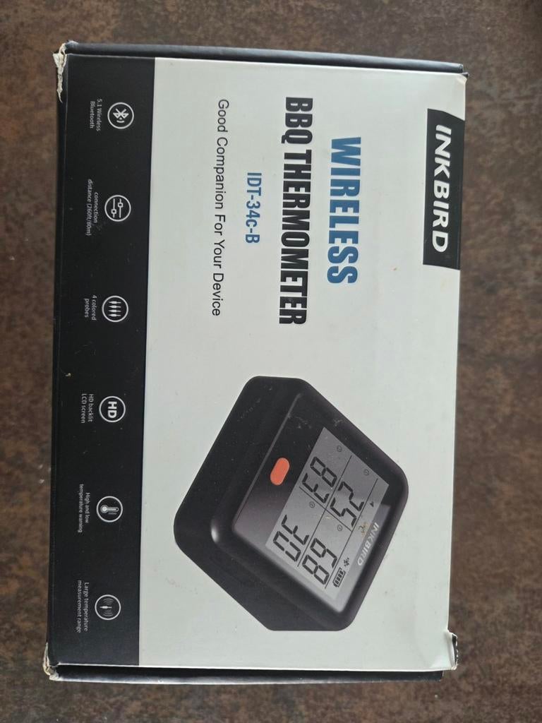 Inkbird IDT-34C-B Draadloze BBQ Thermometer, Ophalen of Verzenden