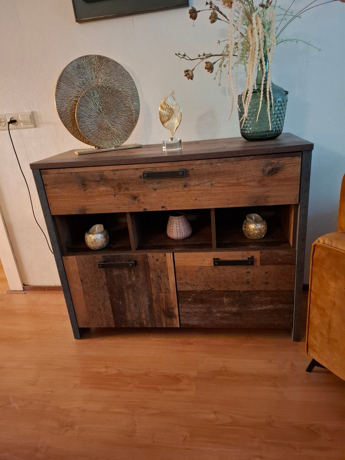 Dressoir met lades en deuren - Industrieel design, 100 tot 150 cm, Met lade(s), Zo goed als nieuw, Industrieel