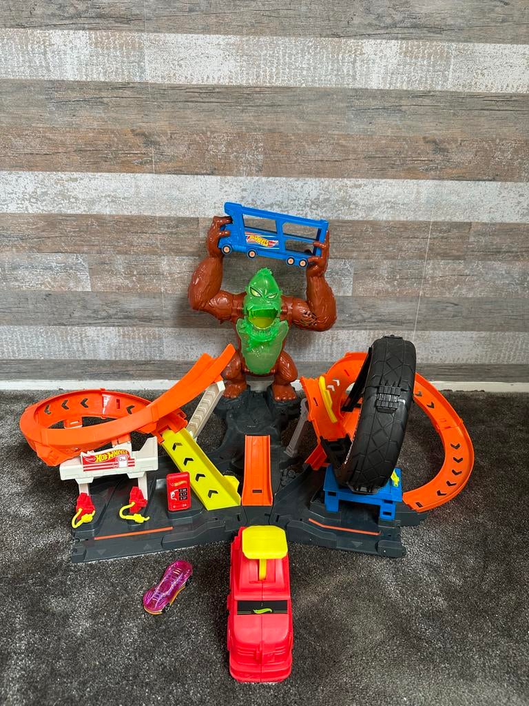 Hot Wheels Gorilla Slam Speelset - Actie en Avontuur!, Ophalen of Verzenden, Zo goed als nieuw