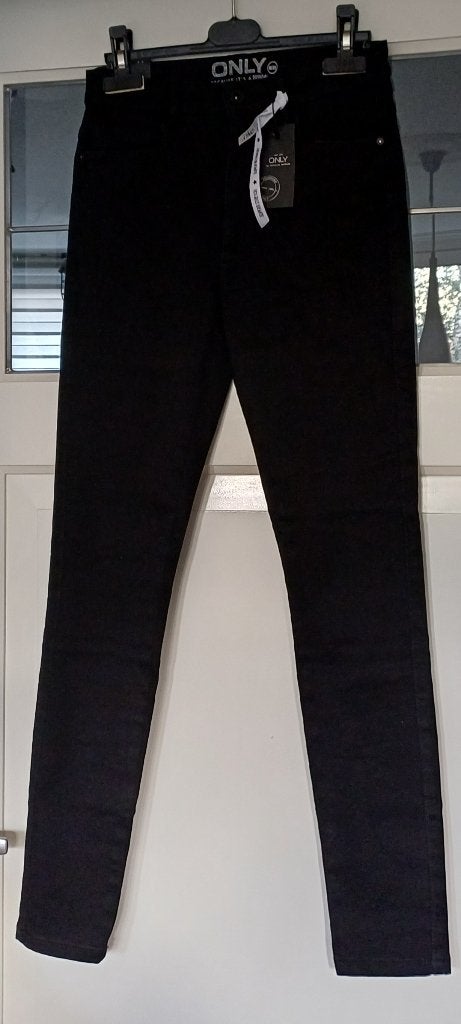 Broek Only Zwart Maat M lengte 30 Valt als 36 Nieuw ( Jool ), Only, Verzenden, Zwart, Nieuw