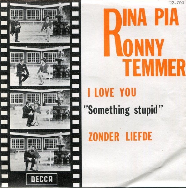 Rina Pia /Ronny Temmer - I love you / Zonder liefde, Gebruikt, 7 inch, Ophalen of Verzenden, Fotohoes