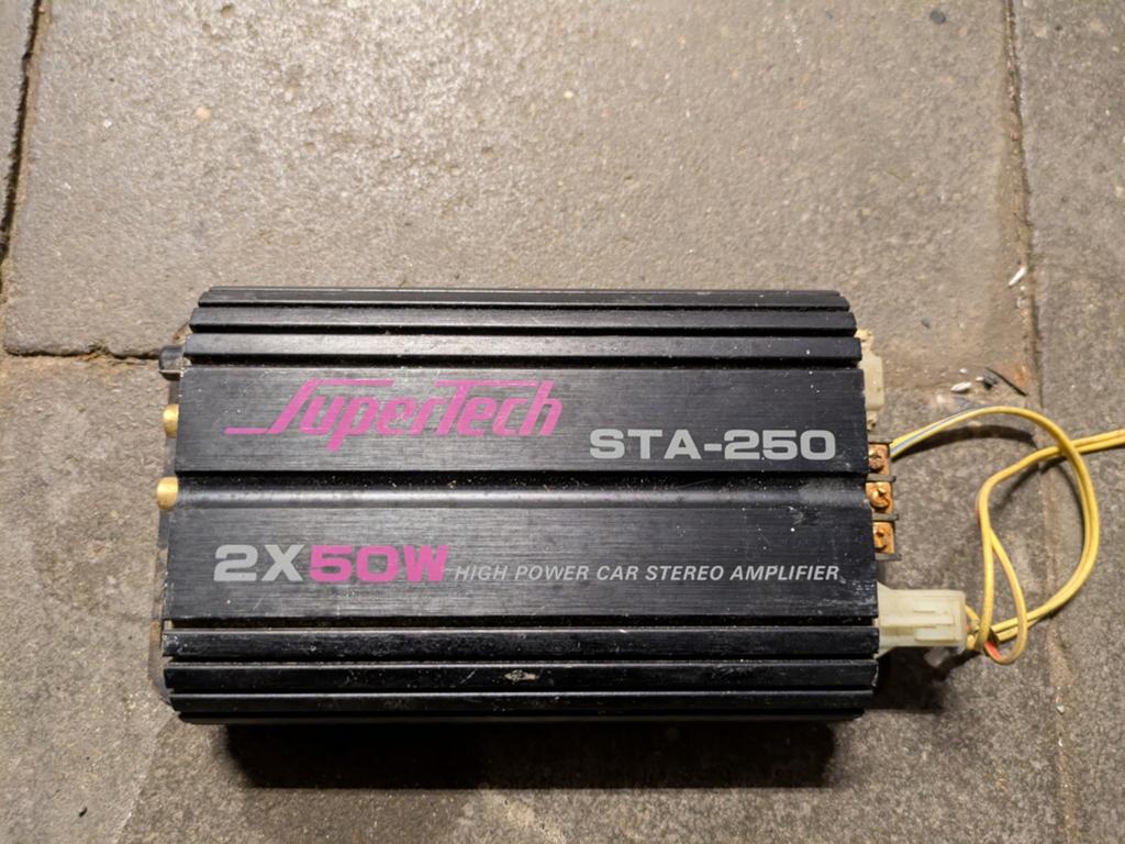 Vintage Versterker Audio Auto Supertech, Auto diversen, Ophalen of Verzenden