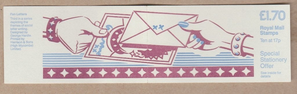 GB 1985 £ 1.70 Stamp Booklet FT3B Fan Letters **, Ophalen of Verzenden, Postfris