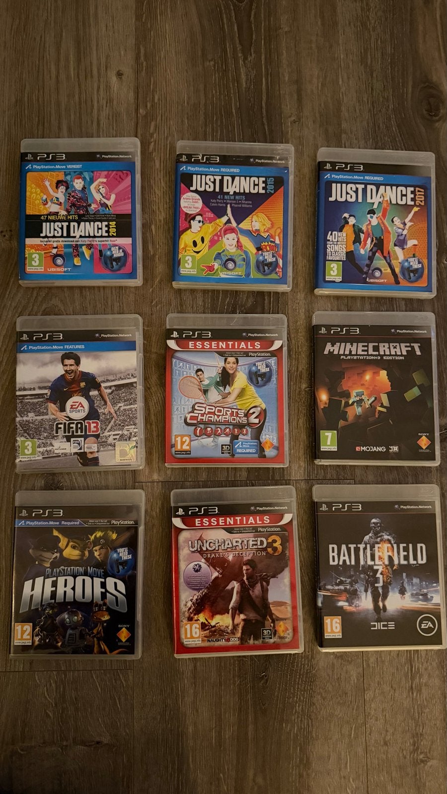 PS3 Games Bundel: Just Dance, FIFA, Minecraft & Meer!, Gebruikt, Overige genres, Eén computer, Ophalen of Verzenden