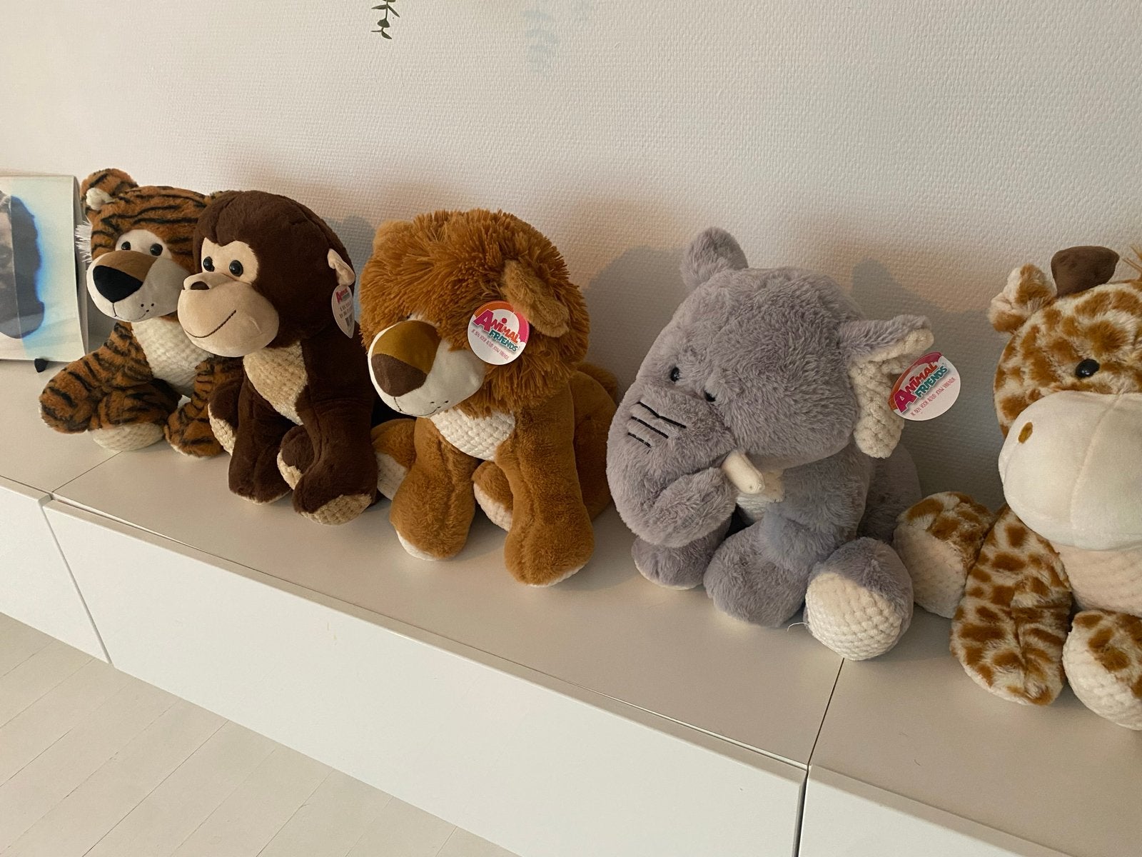 Leuke Animal Friends knuffels - Tijger, Aap, Leeuw, Olifant,, Ophalen, Zo goed als nieuw, Middelgroot (20 tot 80 cm), Meerkleurig