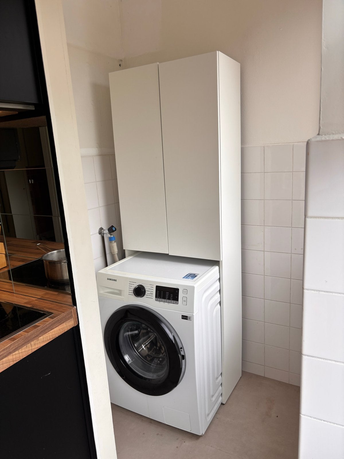 IKEA NYSJÖN Kast voor wasmachine, wit, Huis en Inrichting, Kasten | Overige, Zo goed als nieuw, Ophalen