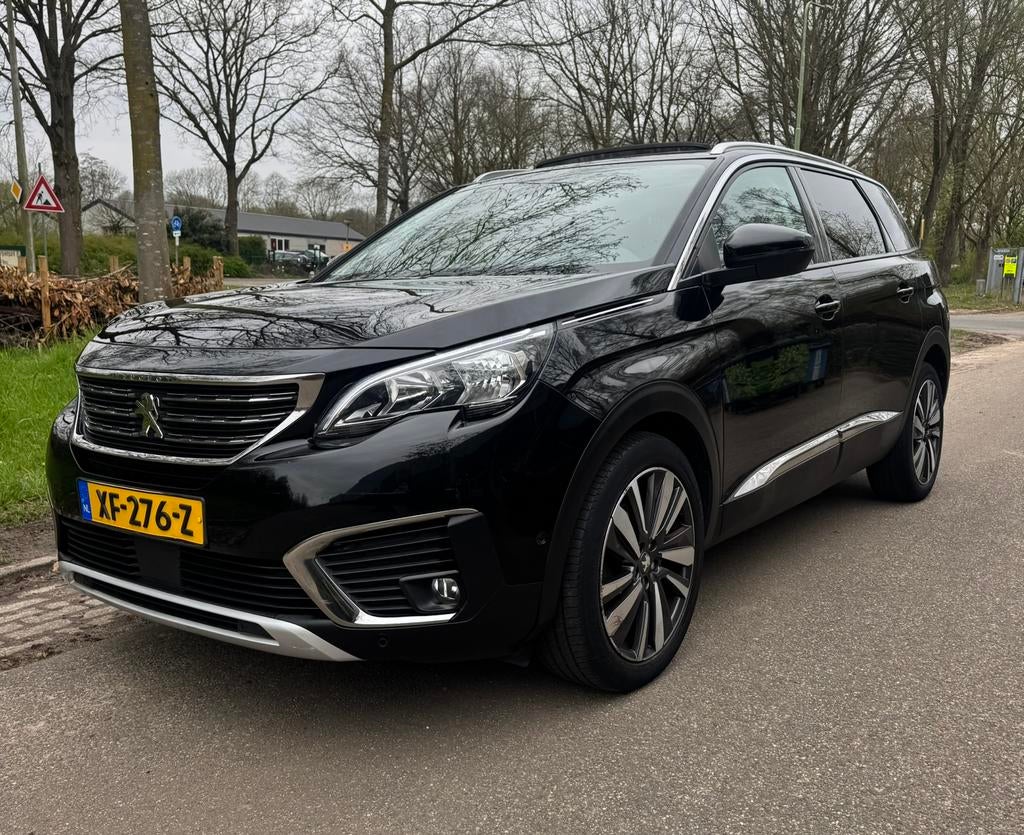 Peugeot 5008 1.2 Puretech 130pk 7 pers Eat8 2018 Zwart Pano, Zwart, 1199 cc, 7 stoelen, Zwart