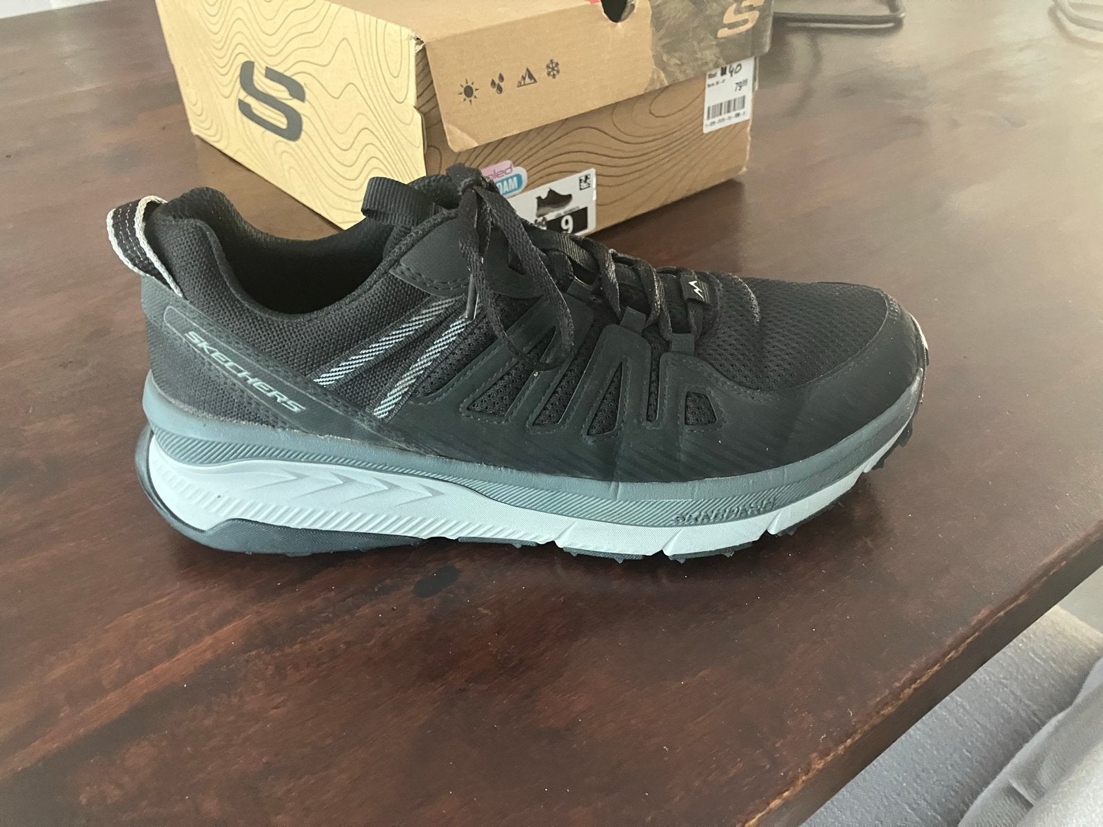 Skechers Wandelschoenen Air-Cooled Memory Foam - Maat 40, Ophalen, Zwart, Wandelschoenen, Zo goed als nieuw