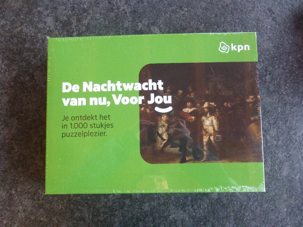 puzzel KPN de nachtwacht van nu,  voor jou, Ophalen of Verzenden, 500 t/m 1500 stukjes, Nieuw