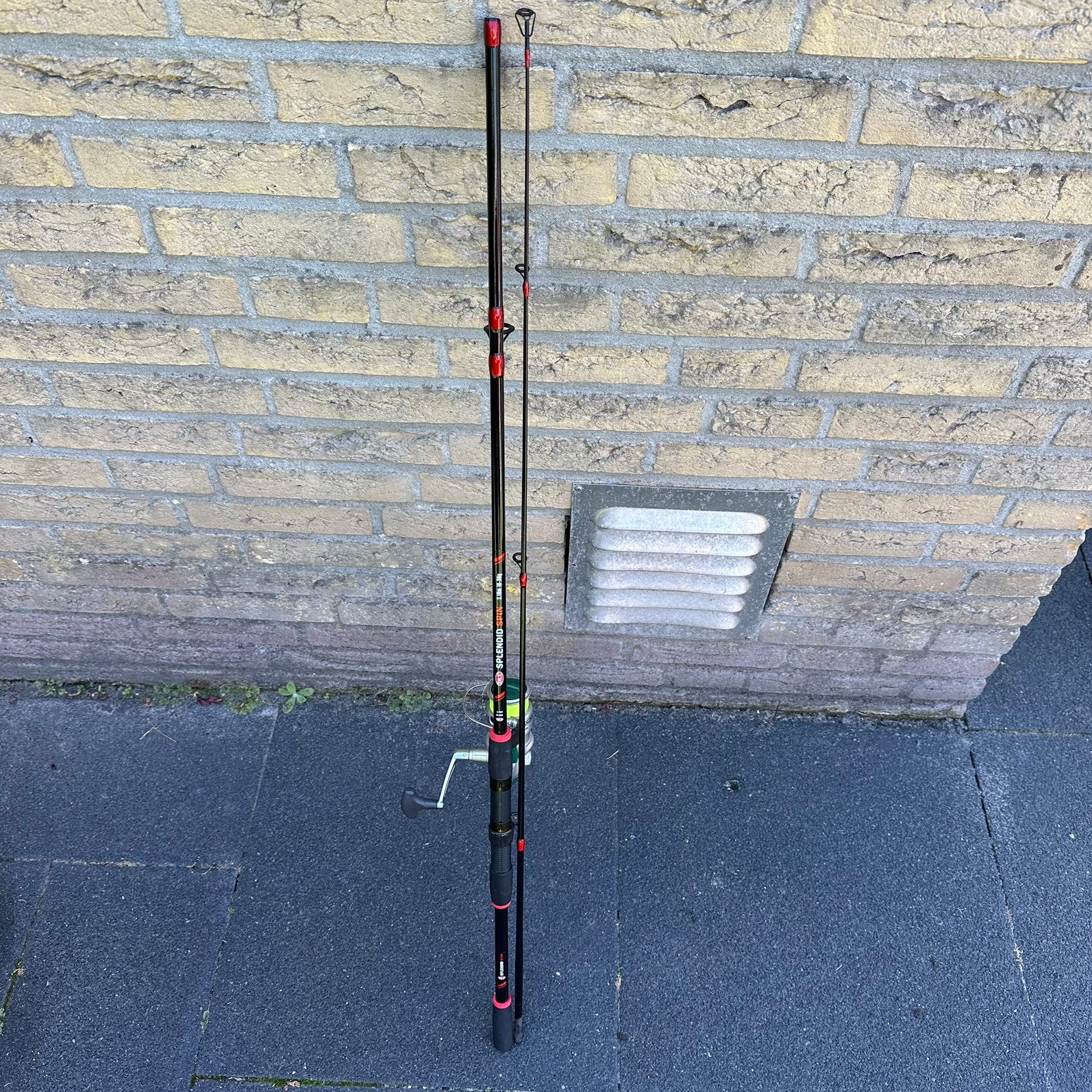 Dlt spinhengel + shimano molen, Ophalen, Zo goed als nieuw, Complete hengel