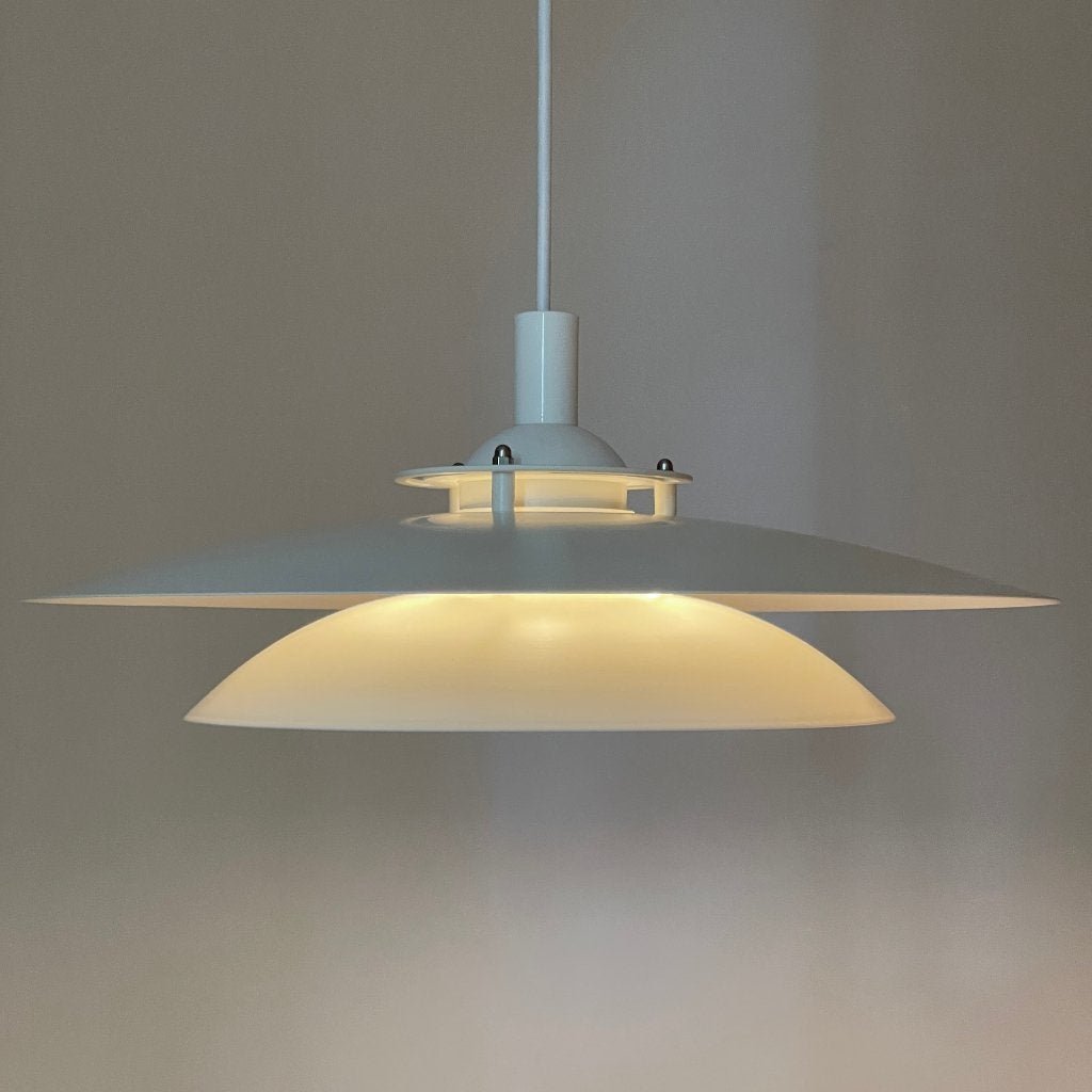 vintage Scandi design LAMP wit metaal retro ala Poulsen MCM, Gebruikt, -, Metaal, -