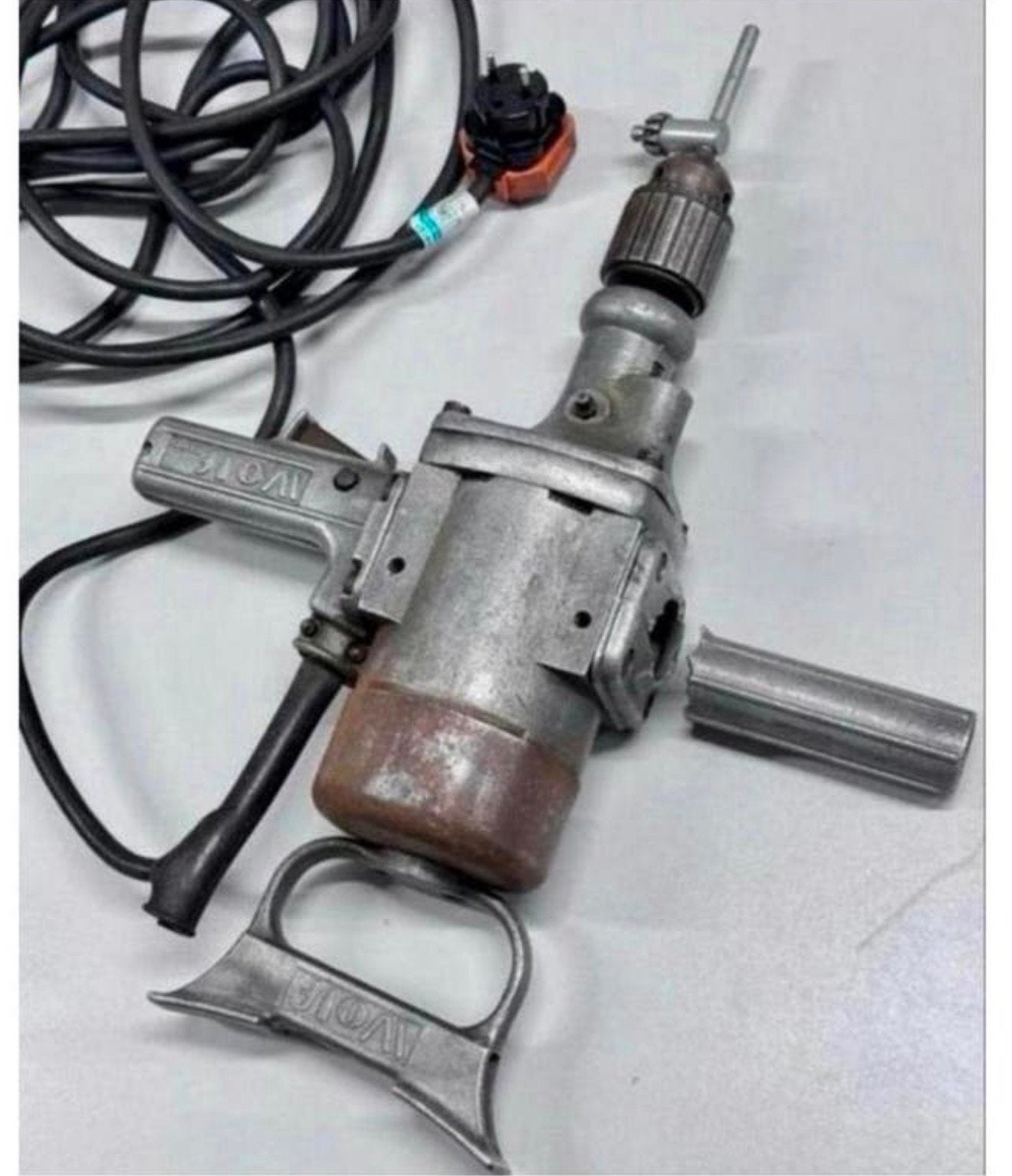 Wolf Electric Heavy Duty drill 250 volt boor machine vintage, Doe-het-zelf en Verbouw, Gereedschap | Boormachines, Gebruikt, Ophalen of Verzenden