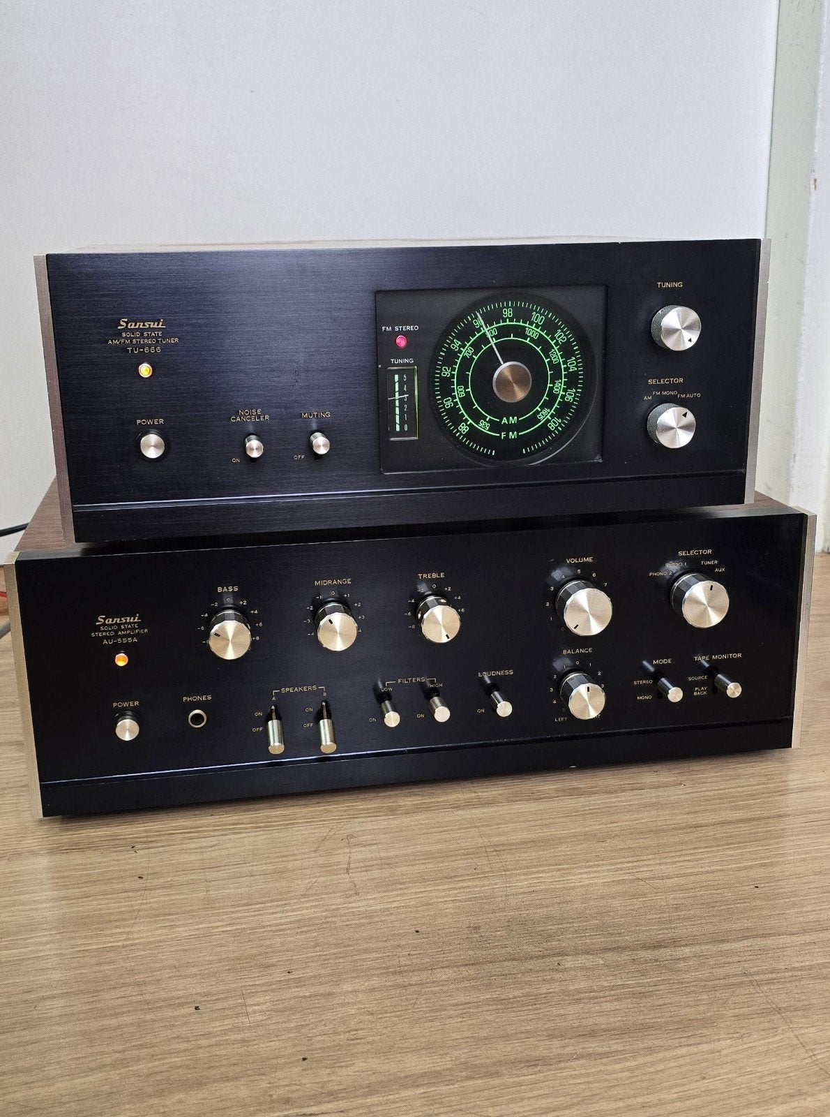 Sansui AU-555A Versterker & TU-666 Tuner Set, Ophalen of Verzenden, Zo goed als nieuw