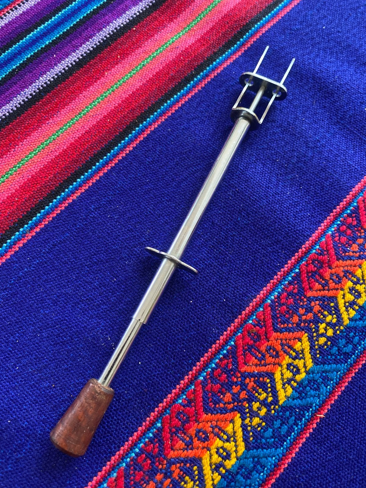 Uitschuifbare olijven of augurken vork Houten Handvat, Antiek en Kunst, Ophalen of Verzenden