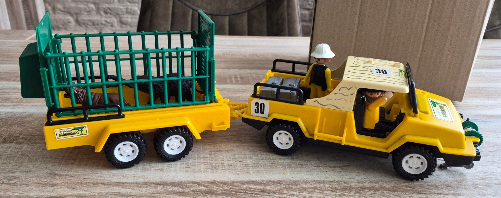 Playmobil Safari Jeep met Aanhanger, Wild life, Gebruikt, Complete set, Voertuig
