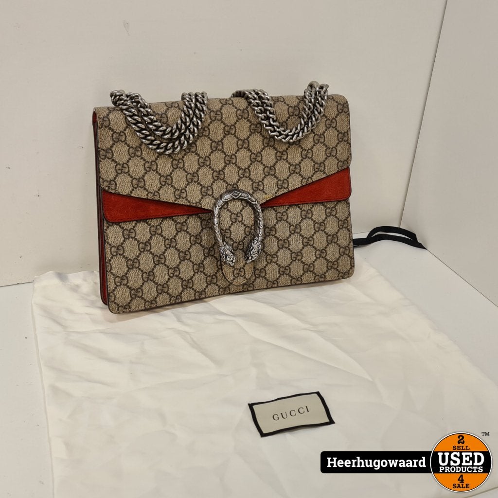Gucci Dionysus Medium GG Supreme Shoulder Bag, Gucci, Gebruikt, Support@gucci.com, 30 Avenue Montaigne
75008 Paris