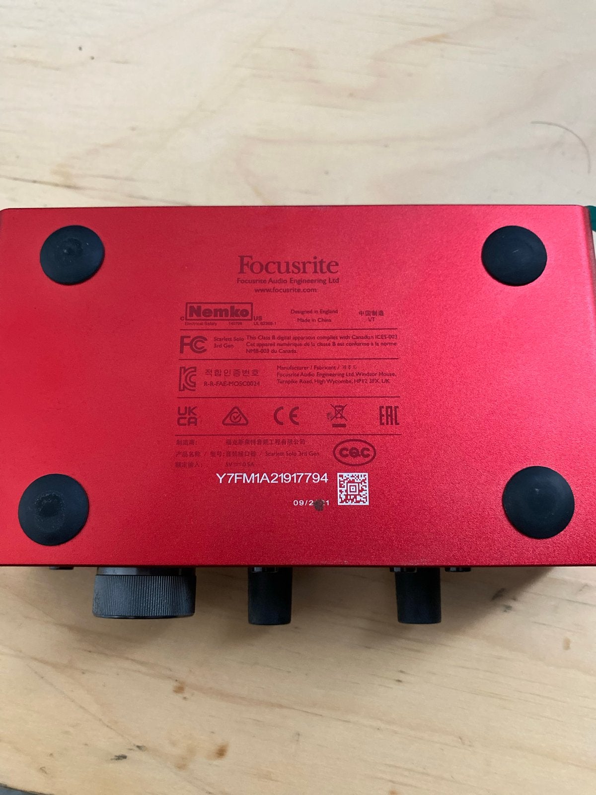Focusrite Scarlett Solo Audio Interface, Ophalen of Verzenden, Gebruikt