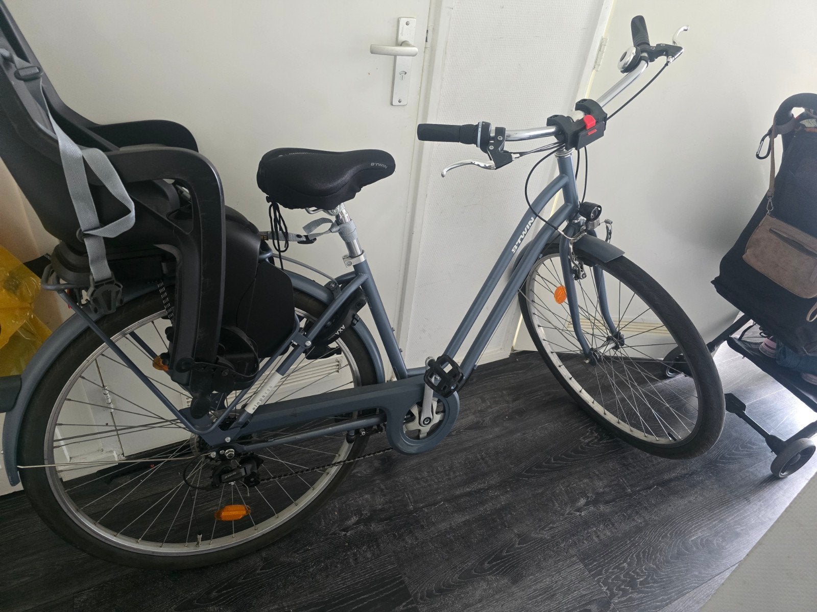 B'Twin Elops 120 Damesfiets - Grijs, Gebruikt, Velgrem, Versnellingen, 50 tot 53 cm