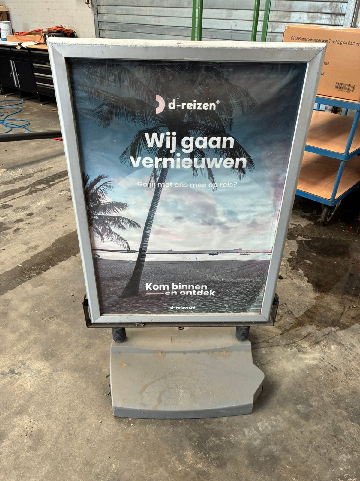 Stoepbord, Ophalen, Gebruikt, Reclamebord