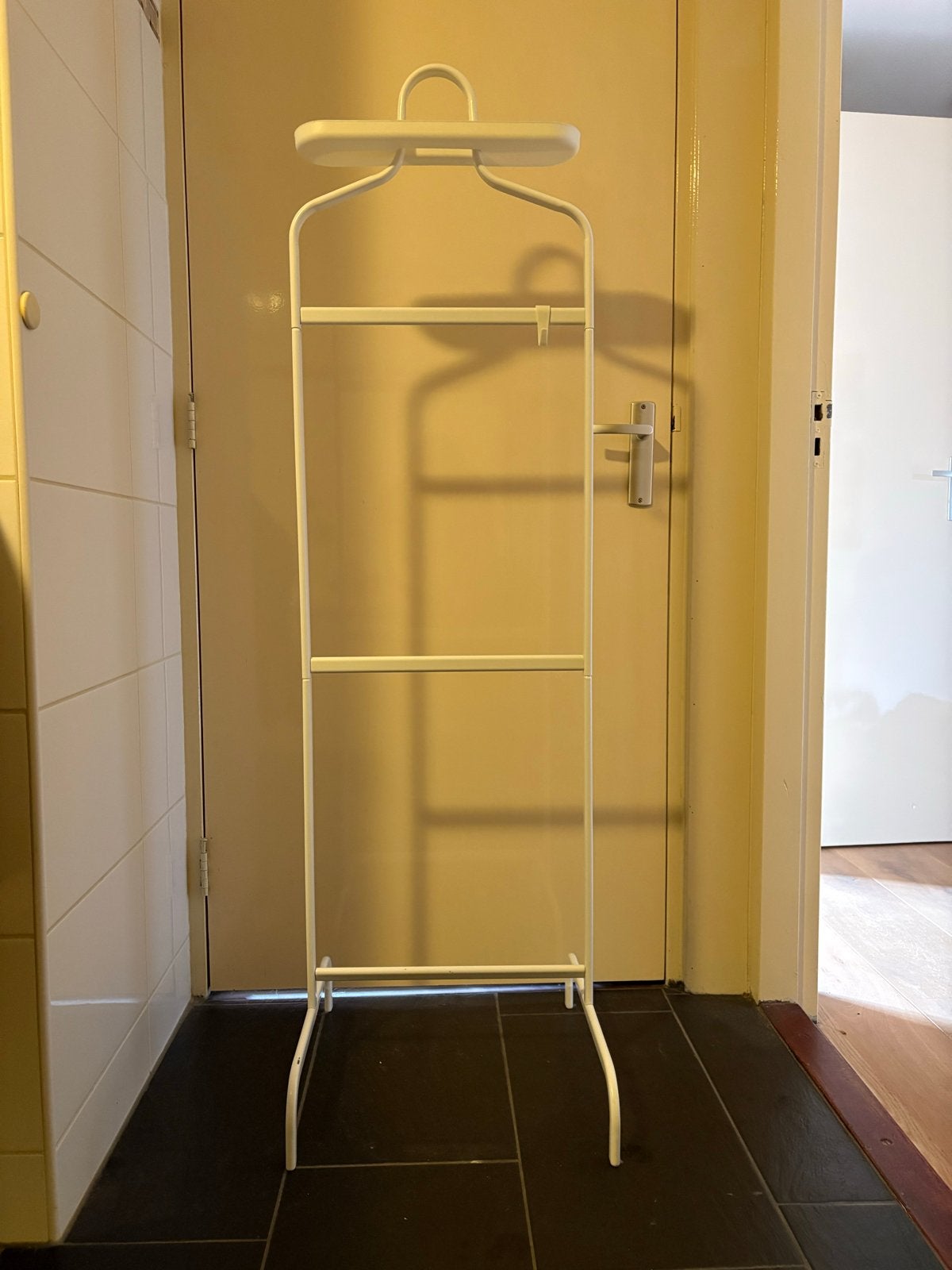 IKEA Kledingrek / Valetstandaard - Wit, Ophalen of Verzenden, Gebruikt