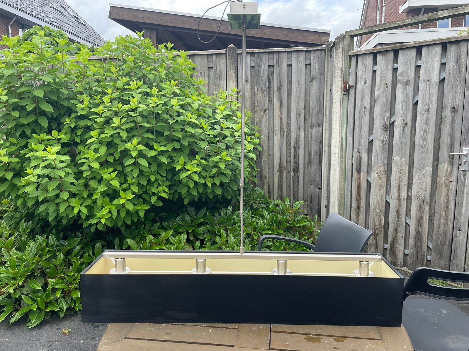 Moderne hanglamp met 4 lichtpunten, Ophalen, Zo goed als nieuw, Metaal, 75 cm of meer