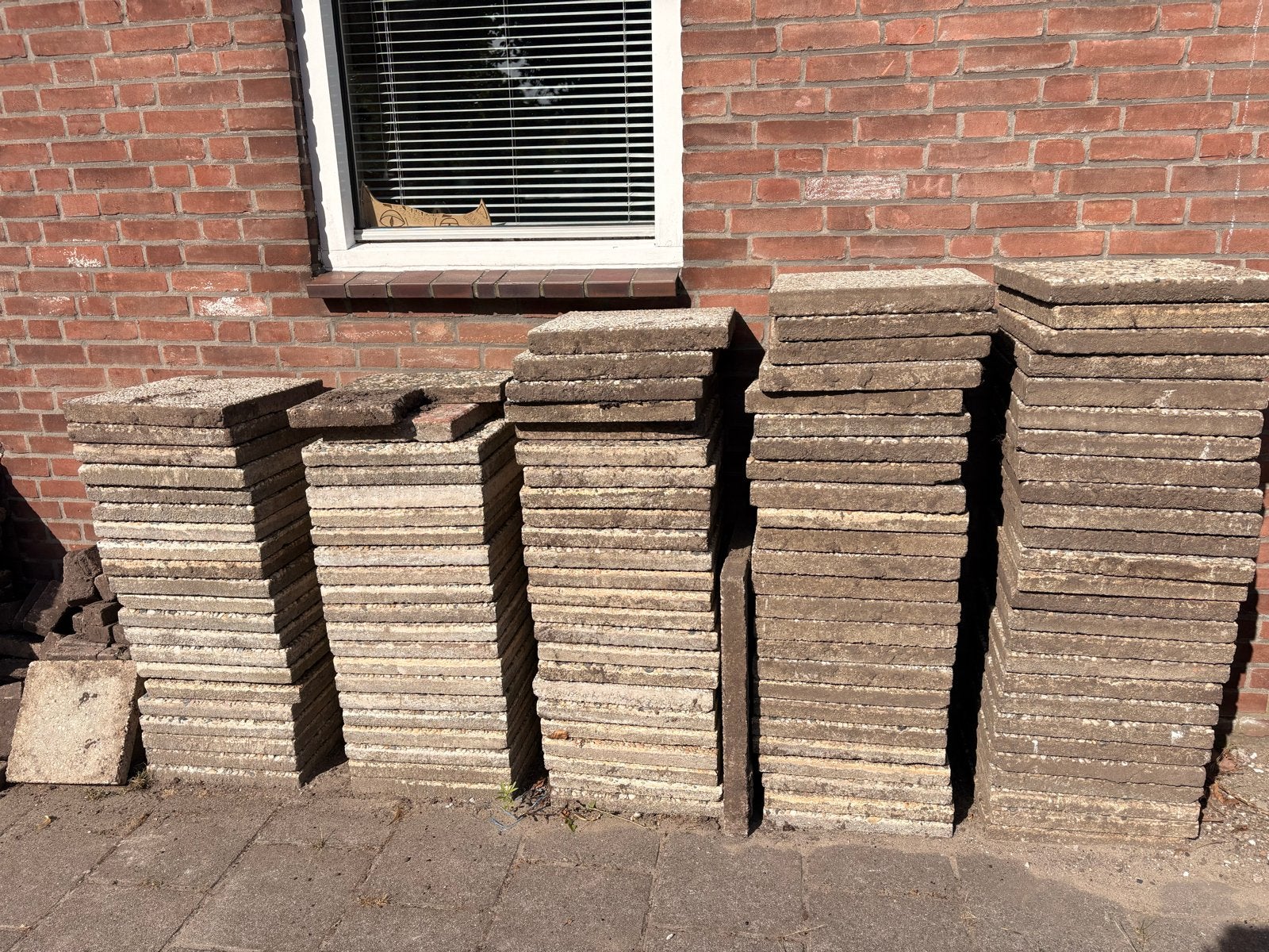 Gebruikte grindtegels 40x40, diverse kleuren, Ophalen, Gebruikt, 10 m² of meer, Beton