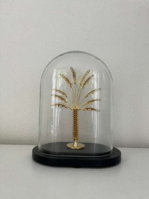 J-Line Deco Stolp Palm Tree Glas Goud/Zwart Small Nieuw!, Ophalen of Verzenden, Nieuw, Glas, Modern