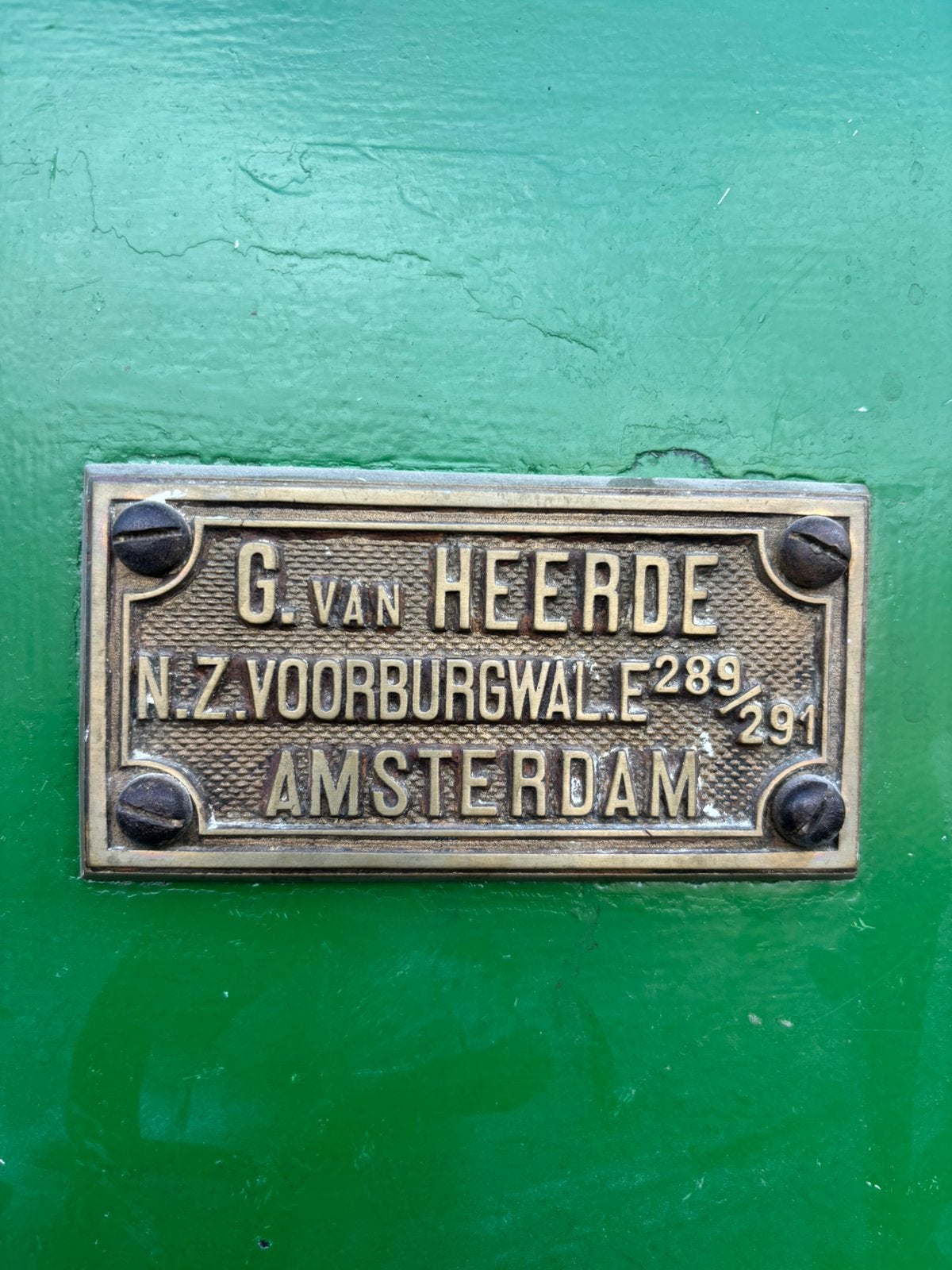 Zeldzame antieke brandkast / kluis – G. van Heerde Amsterdam, Antiek en Kunst, Ophalen of Verzenden