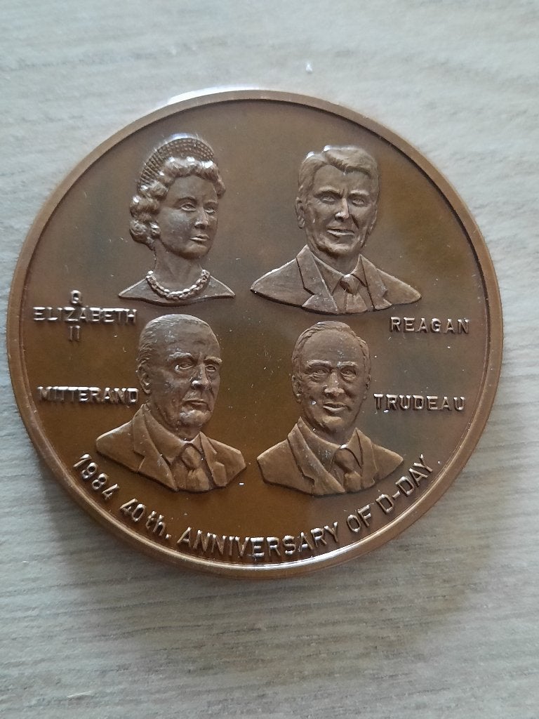 Brons penning D day, Ophalen of Verzenden, Brons, Buitenland
