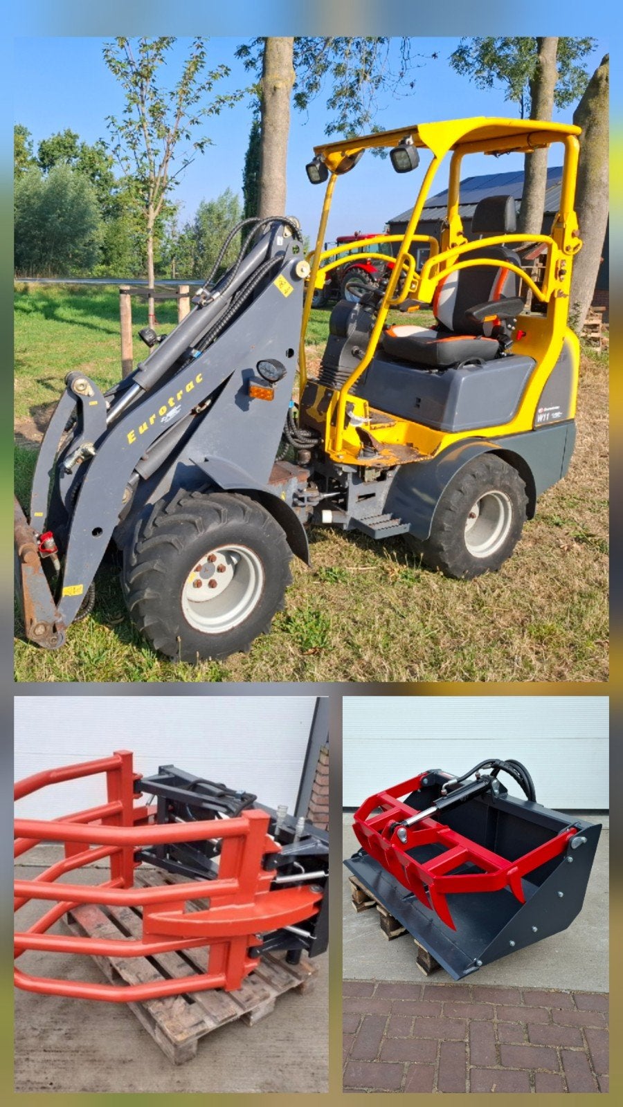 eurotrac w11, 2500hr, bwjr 2019, incl balenklem, pelikaanbak, Ophalen, Graafmachine