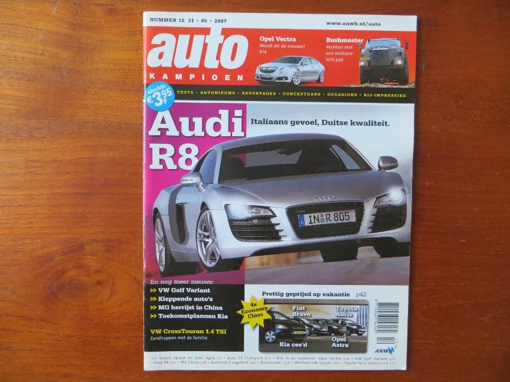Autokampioen 12 2007 R8, MG, CrossTouran, Bushmaster, Astra, Ophalen of Verzenden, Nieuw, Audi