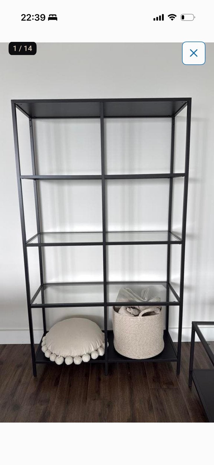 Ikea vitssjo stellinkast, Ophalen, Gebruikt