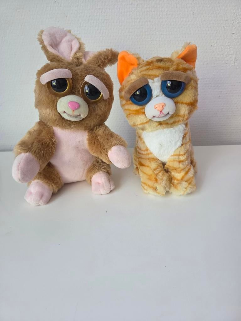 Feisty Pets - Konijn en Kat - Zo goed als nieuw, Overige merken, Overige karakters, Konijn, Ophalen of Verzenden