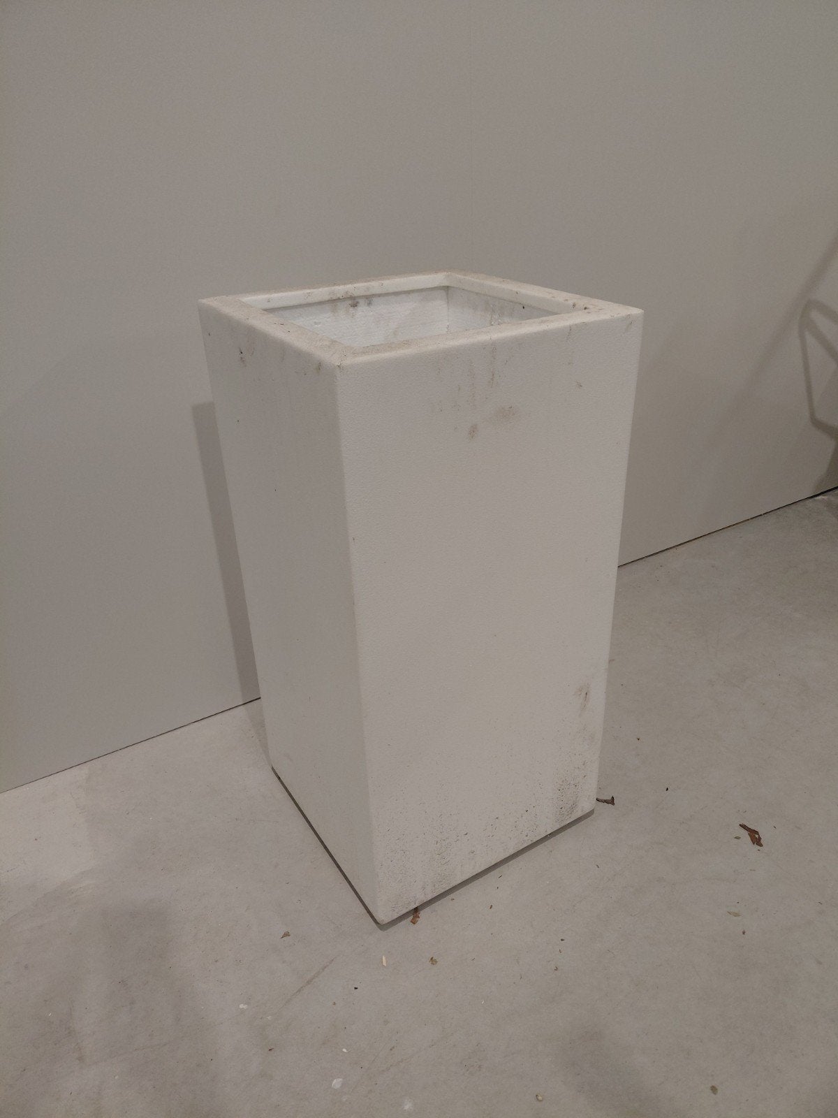 Polyester plantenbak wit 40x40x80cm met isolatie, Ophalen, Kunststof, Minder dan 60 cm, Vierkant