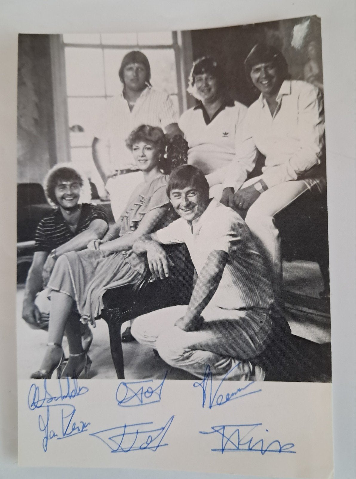 BZN : oude fotokaart met handtekeningen., Ophalen of Verzenden, Gebruikt, Foto of Kaart