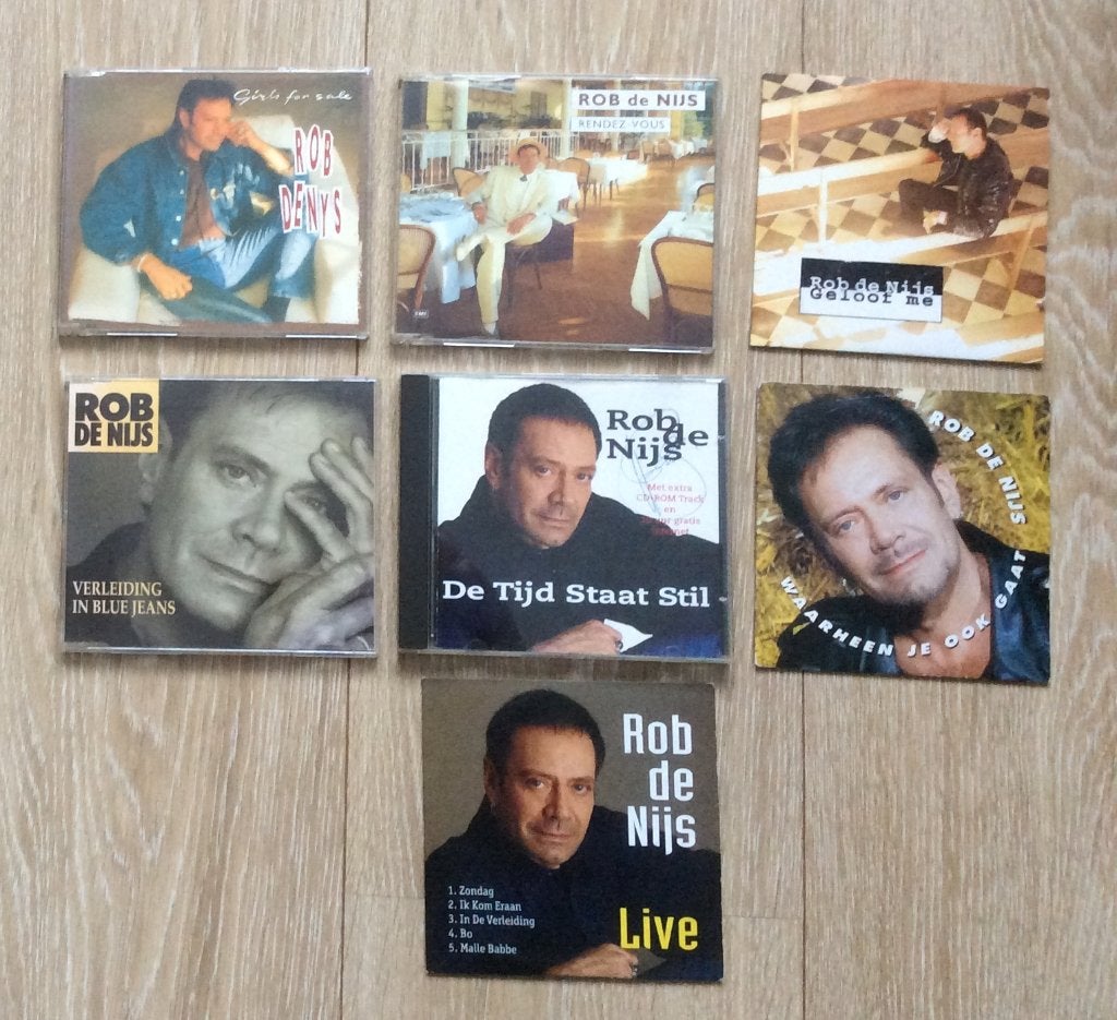 Rob de Nijs 7 verschillende Cd`s singles (1 engelstalige Cd), Cd's en Dvd's, 6 singles of meer, Ophalen of Verzenden, Zo goed als nieuw