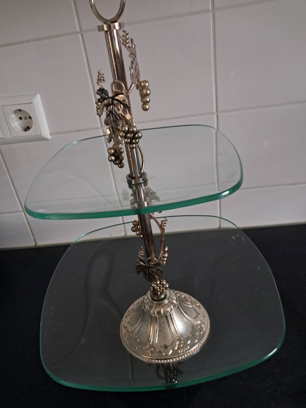 Etagere, Ophalen, Gebruikt, Glas, Met standaard
