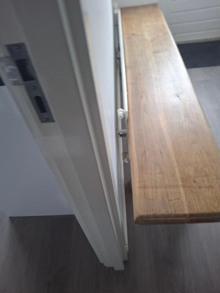 Houten Bank bielzen, Ophalen, Zo goed als nieuw, Rechthoekig, Hout
