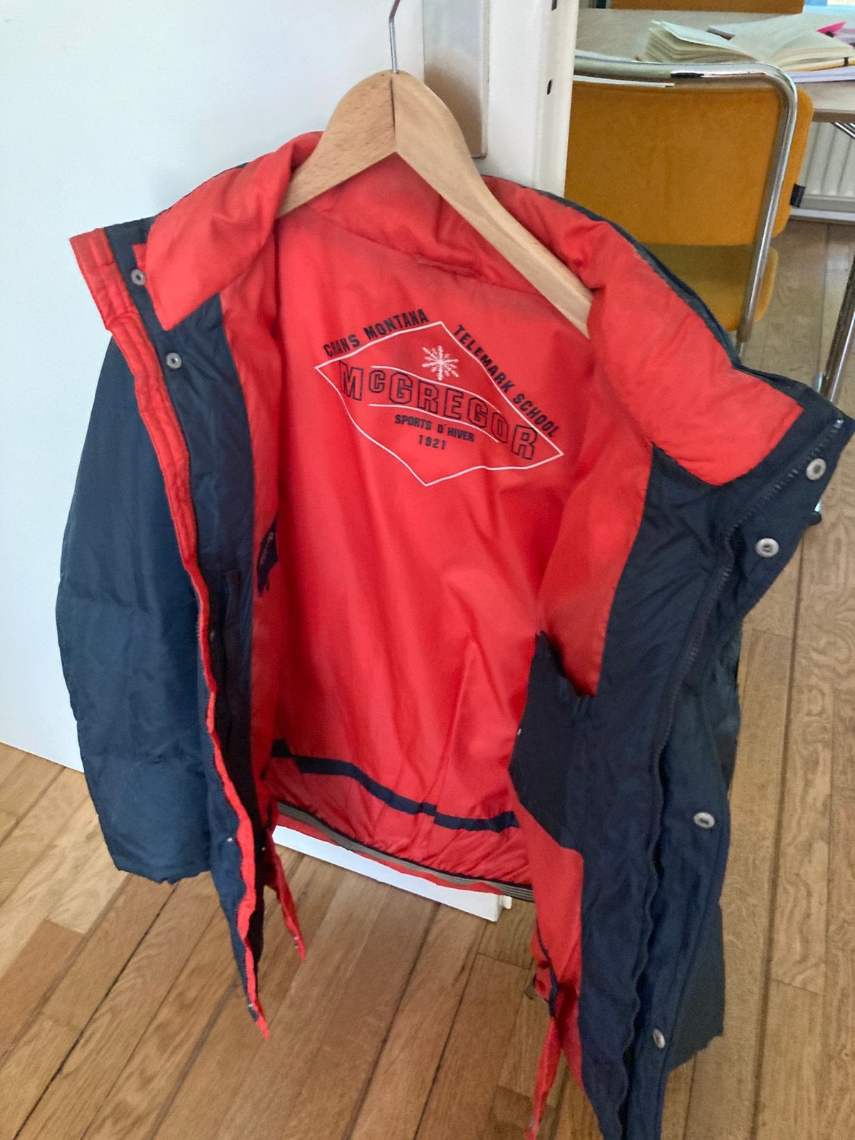McGregor Winterjas Heren - Donkerblauw met Rood, Ophalen, Zo goed als nieuw, Maat 48/50 (M), Jack
