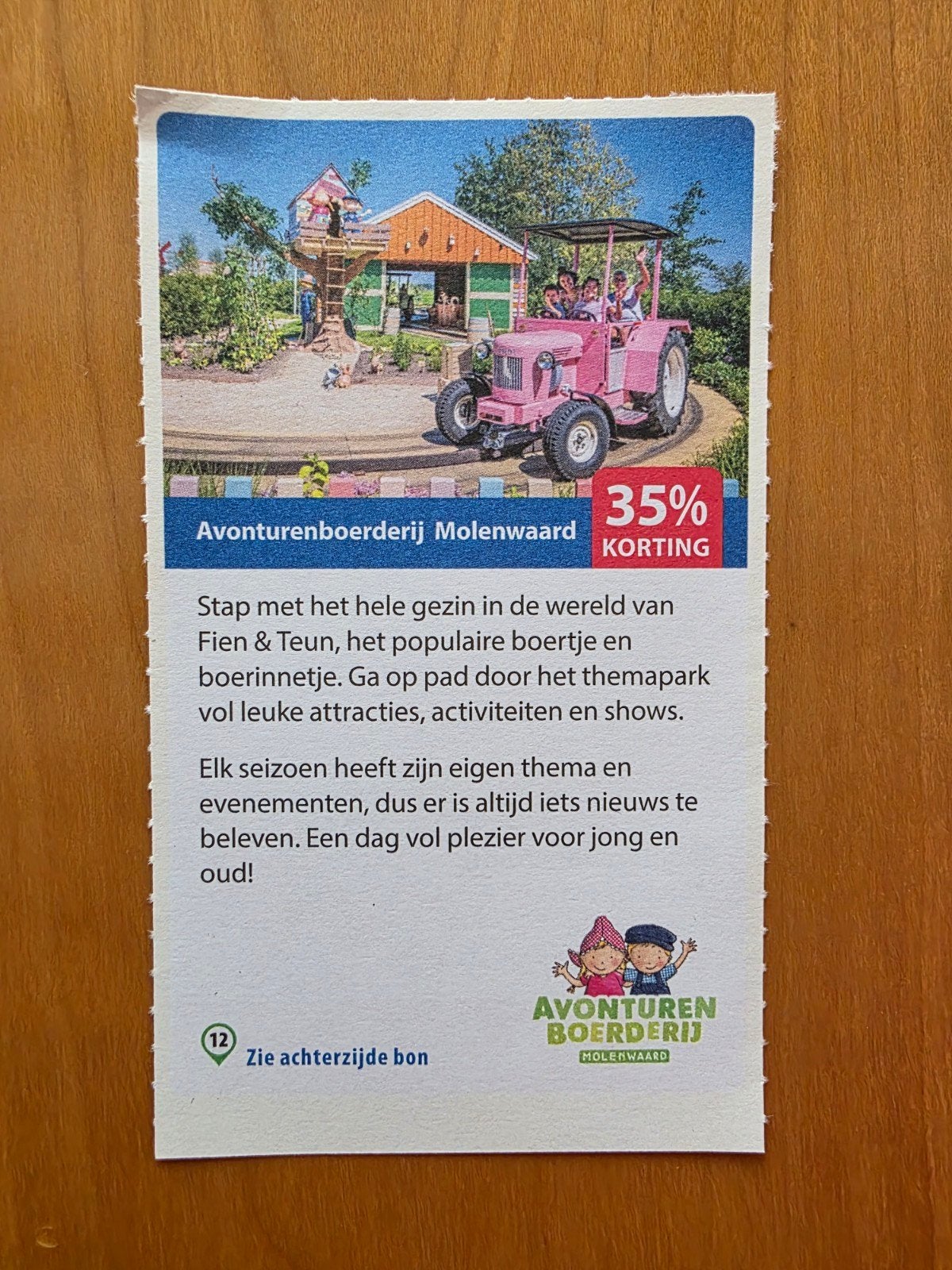 Avonturenboerderij Molenwaard 35% korting, Drie personen of meer, Kortingsbon, Pretpark