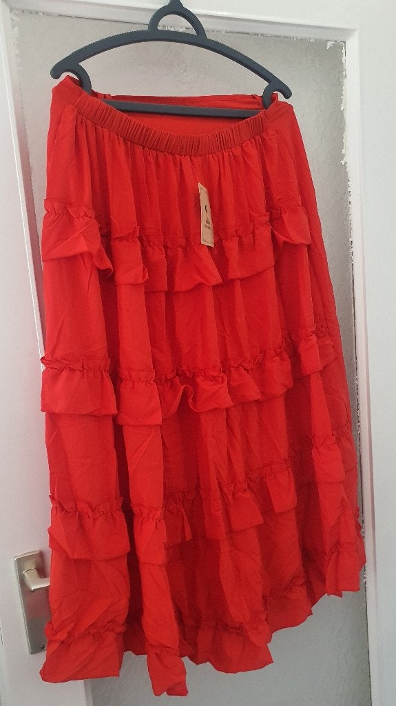 Rode Piratenrok/Gothicrok met drawstrings maat XL en XXL, Maat 46/48 (XL) of groter, Nieuw, Ophalen of Verzenden, Boven de knie