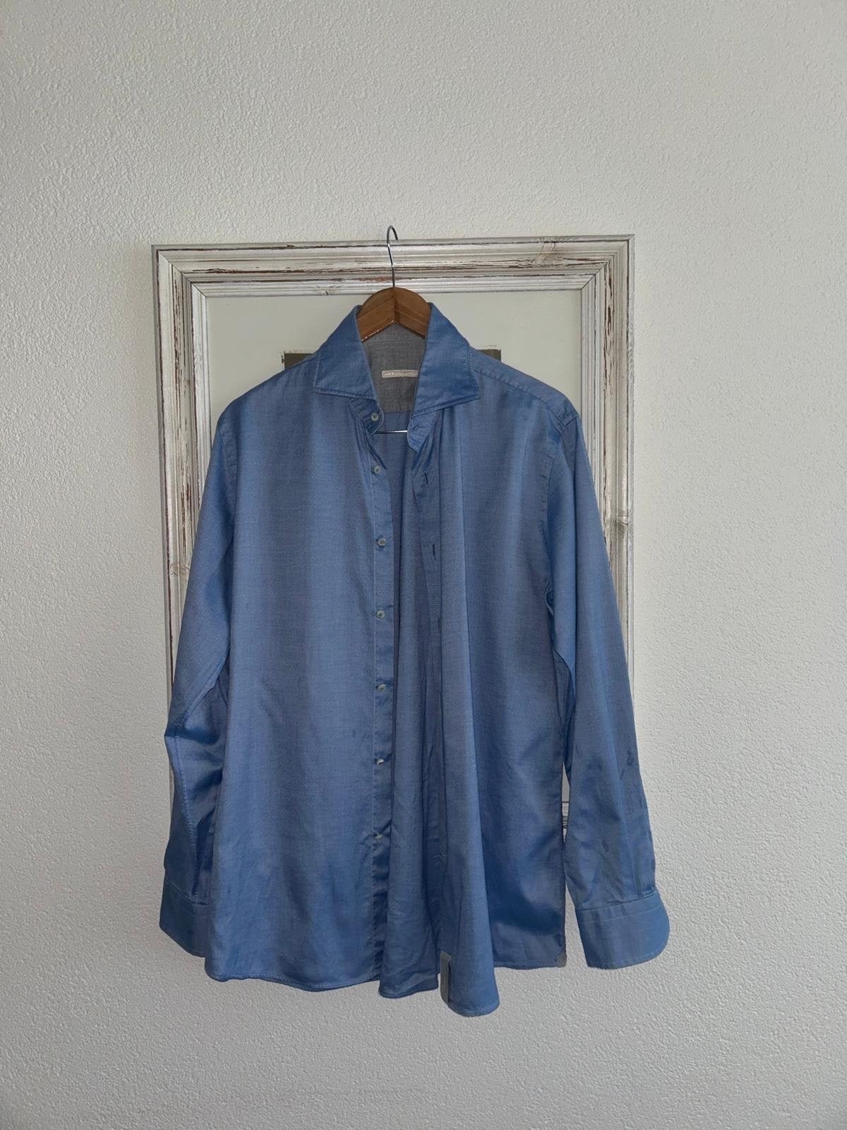 Artu Napoli Heren overhemd - Blauw - Maat 41, Ophalen of Verzenden, Zo goed als nieuw, Blauw, Halswijdte 41/42 (L)